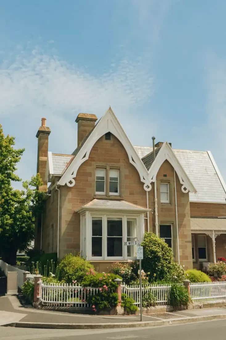 House with a white picket fence